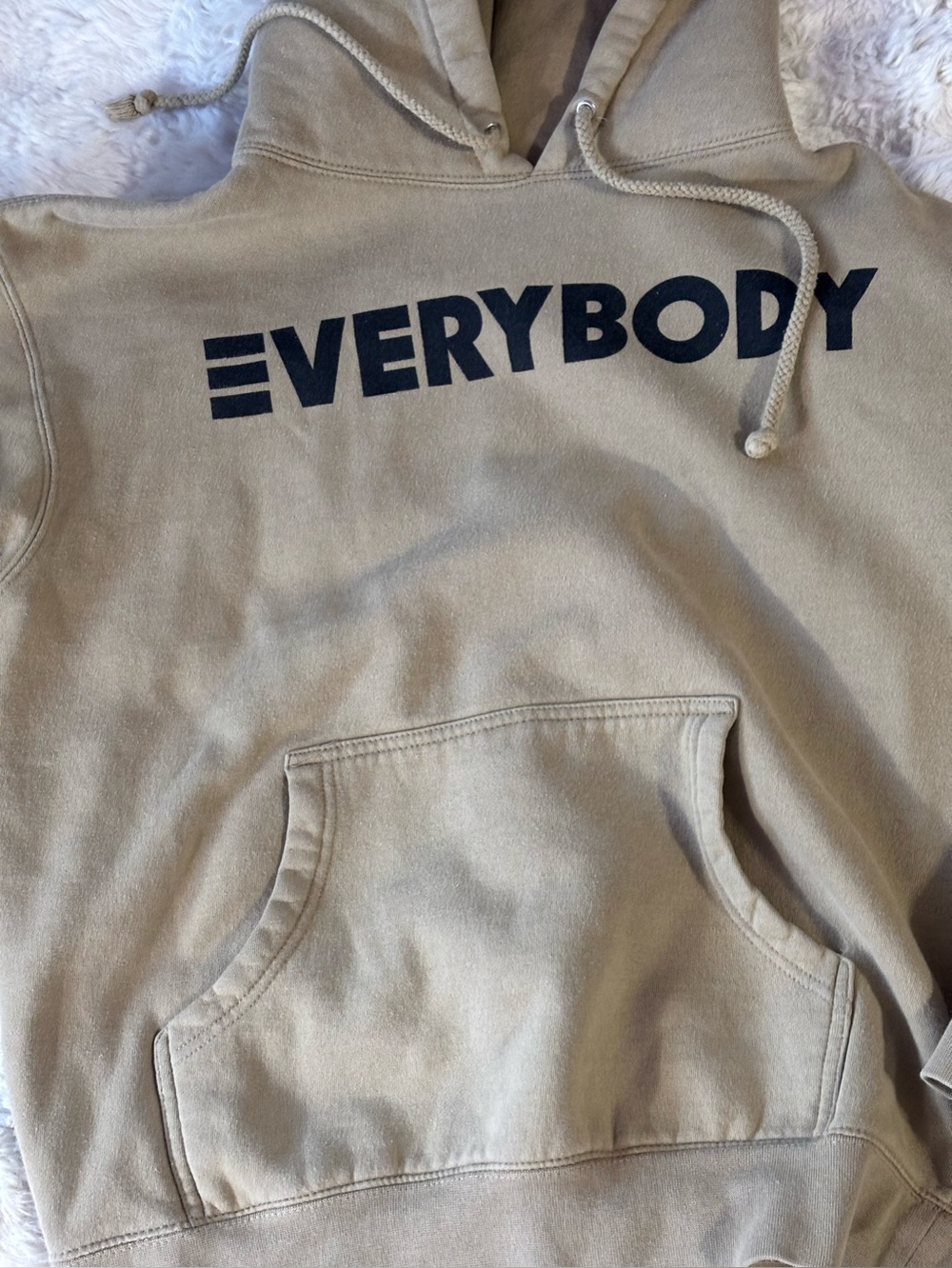 Official Logic “Everybody” album merchandise hoodie, tan & black, size Medium* - Picture 3 of 9